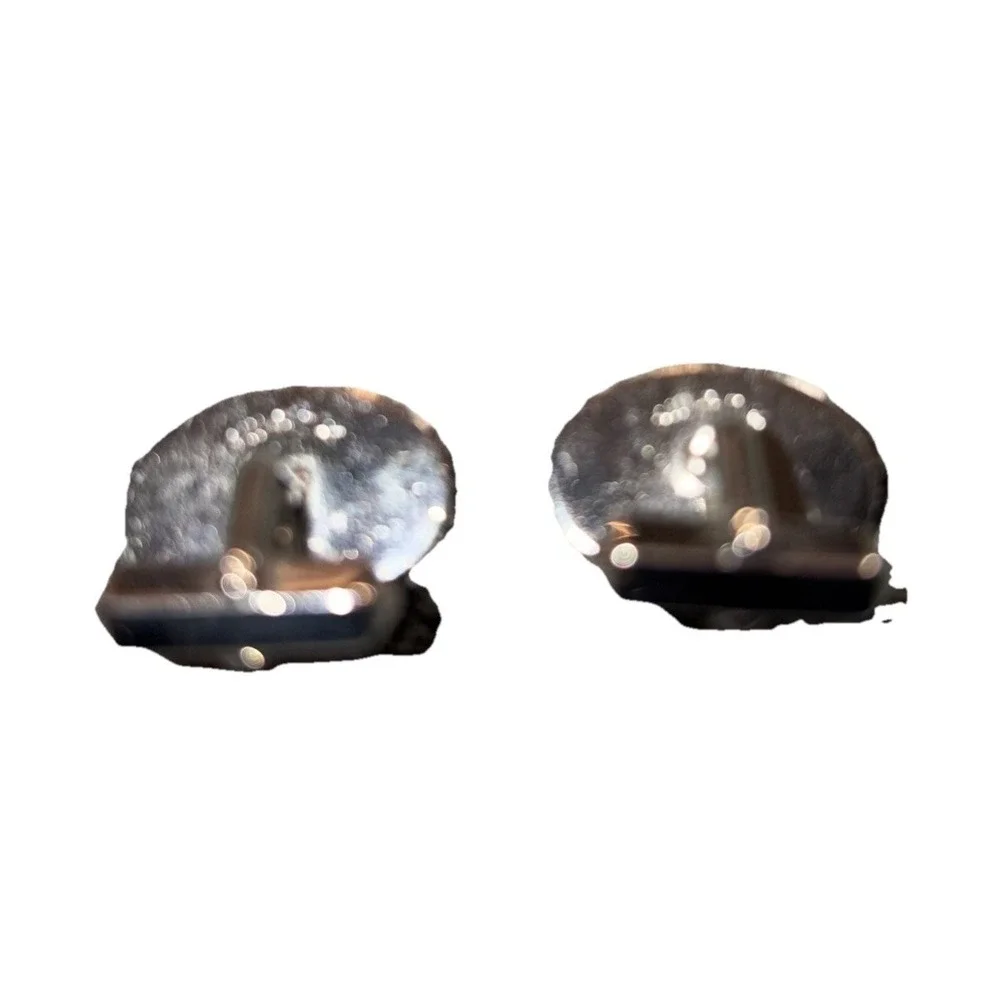 Vtg Men's Silvertone Oval Cufflinks